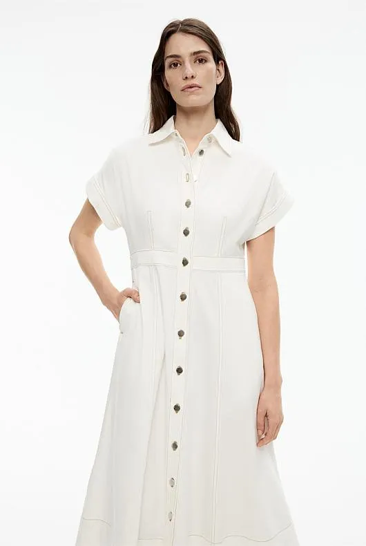 Denim Dolman Midi Dress