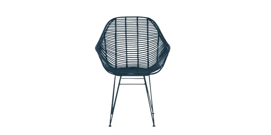 Aria Rattan Dining Chair with Arms