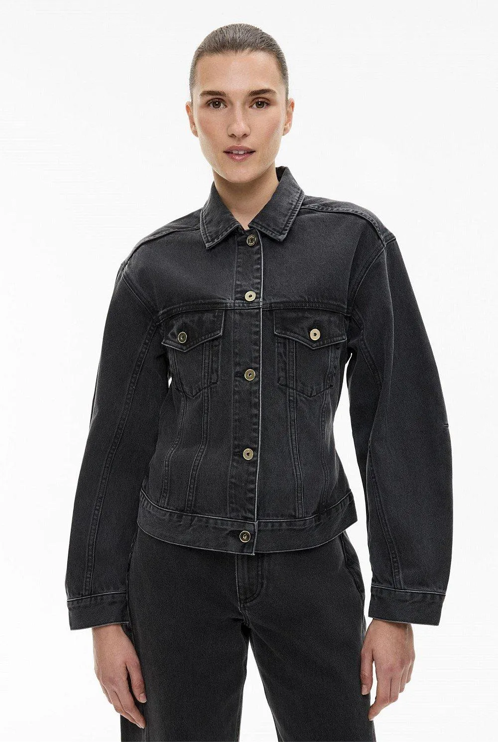 Cinched Denim Jacket