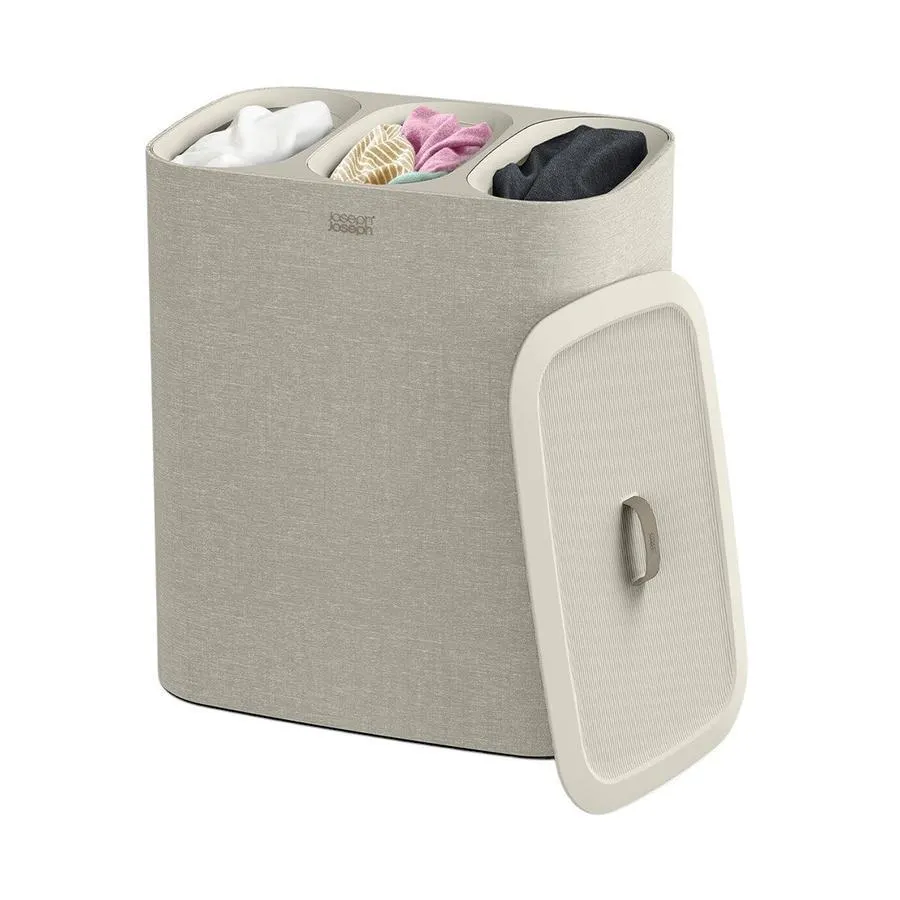 Joseph Joseph Tota Trio 90L Laundry Separation Basket Ecru