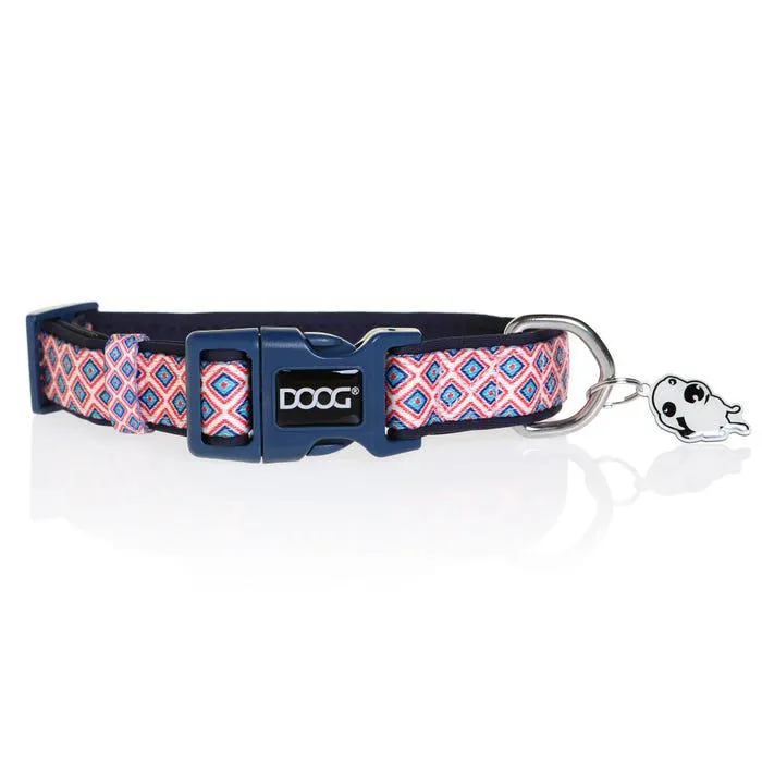 Doog Gromit Red Blue Diamond Small Dog Collar