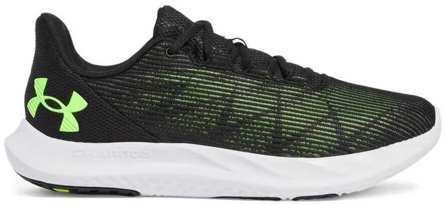 Under Armour® Mens Charged Speed Swift Running Shoes Black/Black/Hyper Green