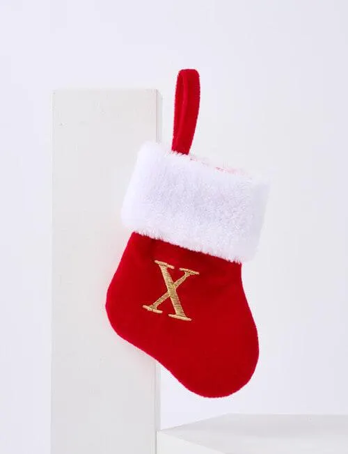 Christmas Shop Mini Stocking Alphabet X