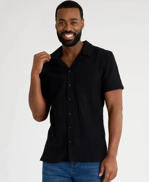 Men's Plain Muslin Shirt