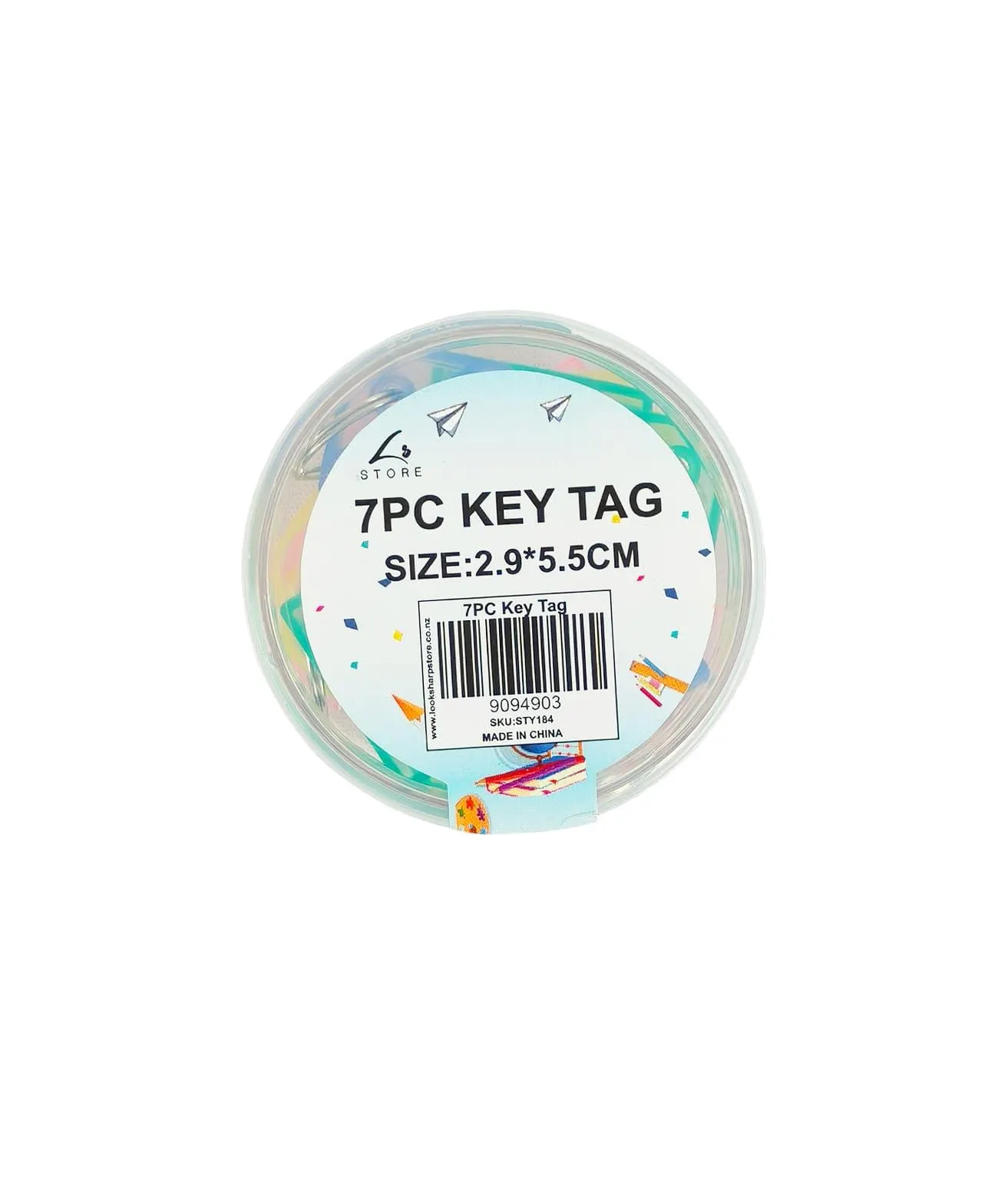 Key Tags 7pc 2.9×5.5cm