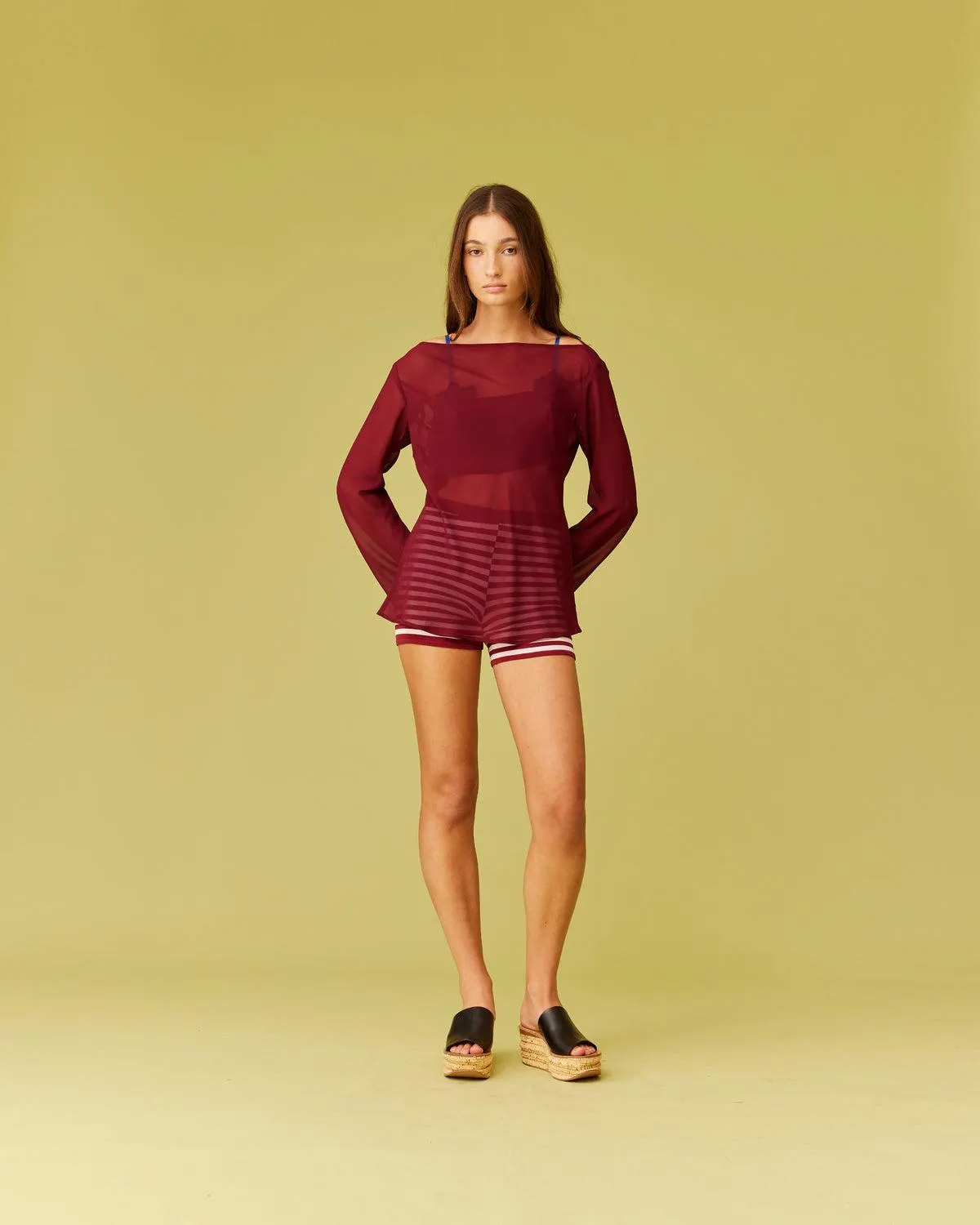 Madrid sheer long sleeve