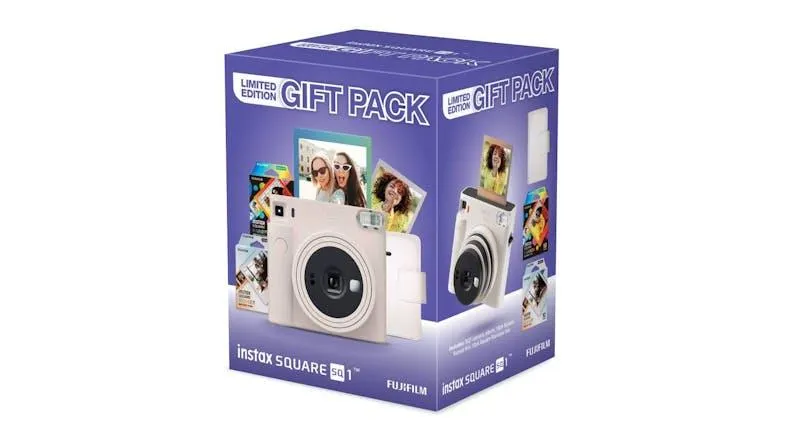 Instax Square SQ1 Instant Film Camera - Chalk White (Xmas25 Gift Pack)
