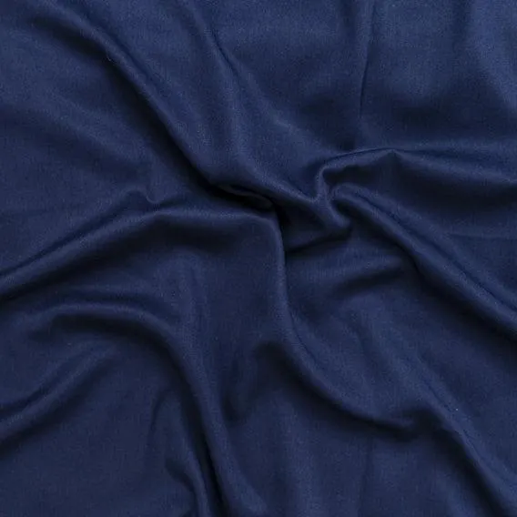 Rayon Twill Fabric, Navy- Width 150cm