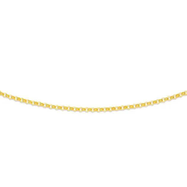9ct, 45cm Solid Round Belcher Chain