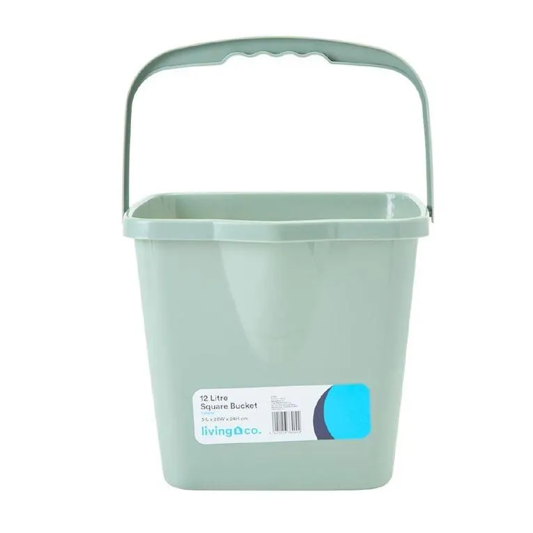 Living & Co Square Bucket Assorted 12L