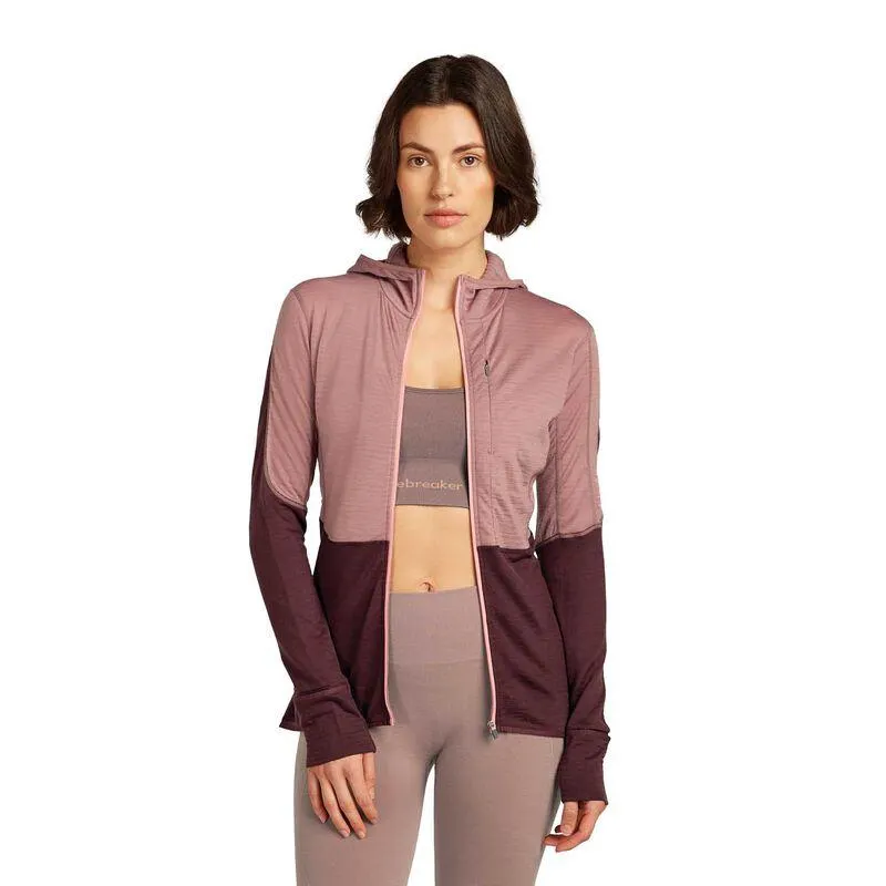 Icebreaker W Merino Blend 200 RealFleece Descender LS Zip Hoodie