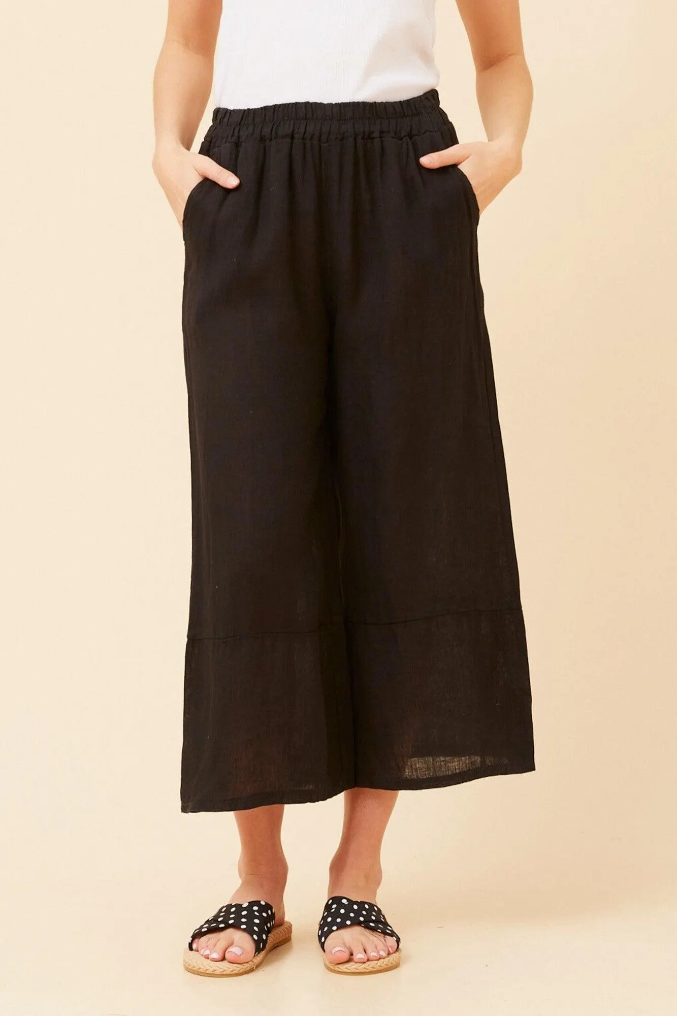 CECILIA SOLID LINEN PANTS