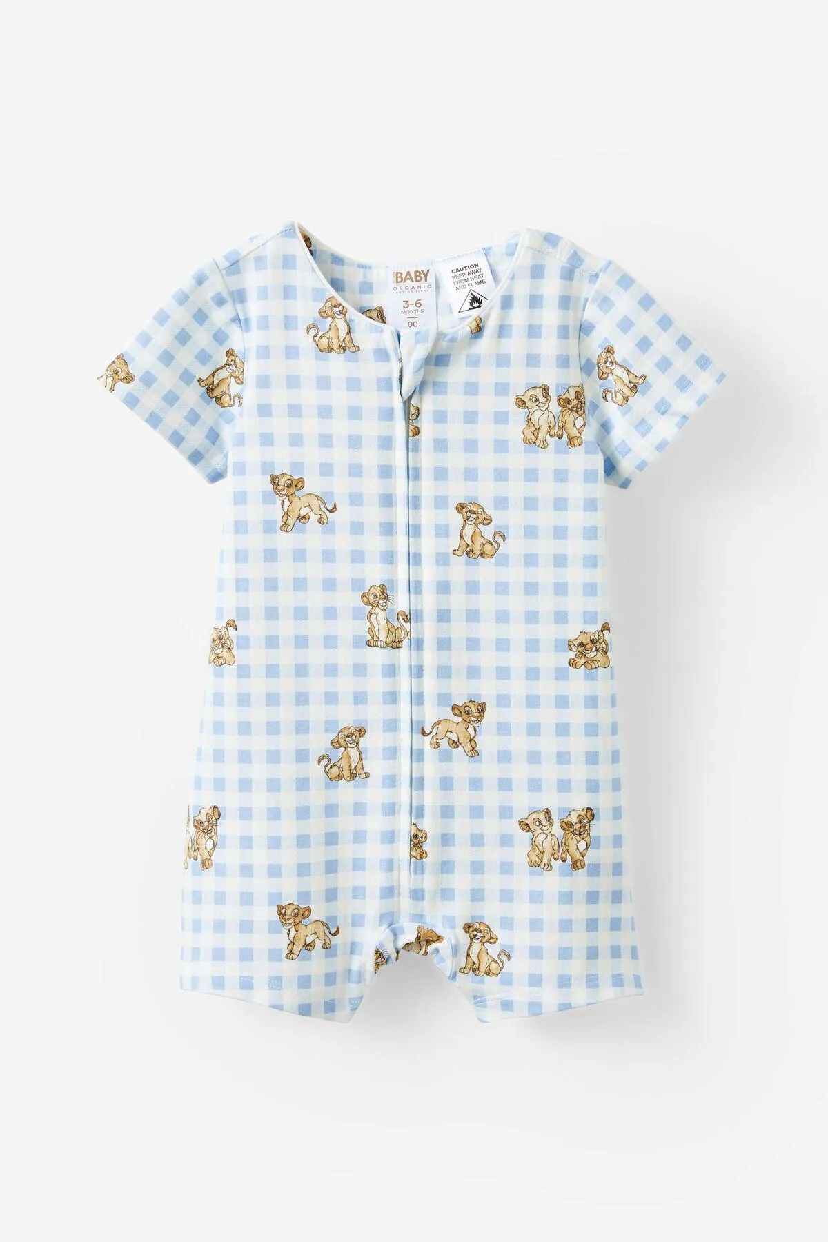 The Lion King Short Sleeve Zip Romper