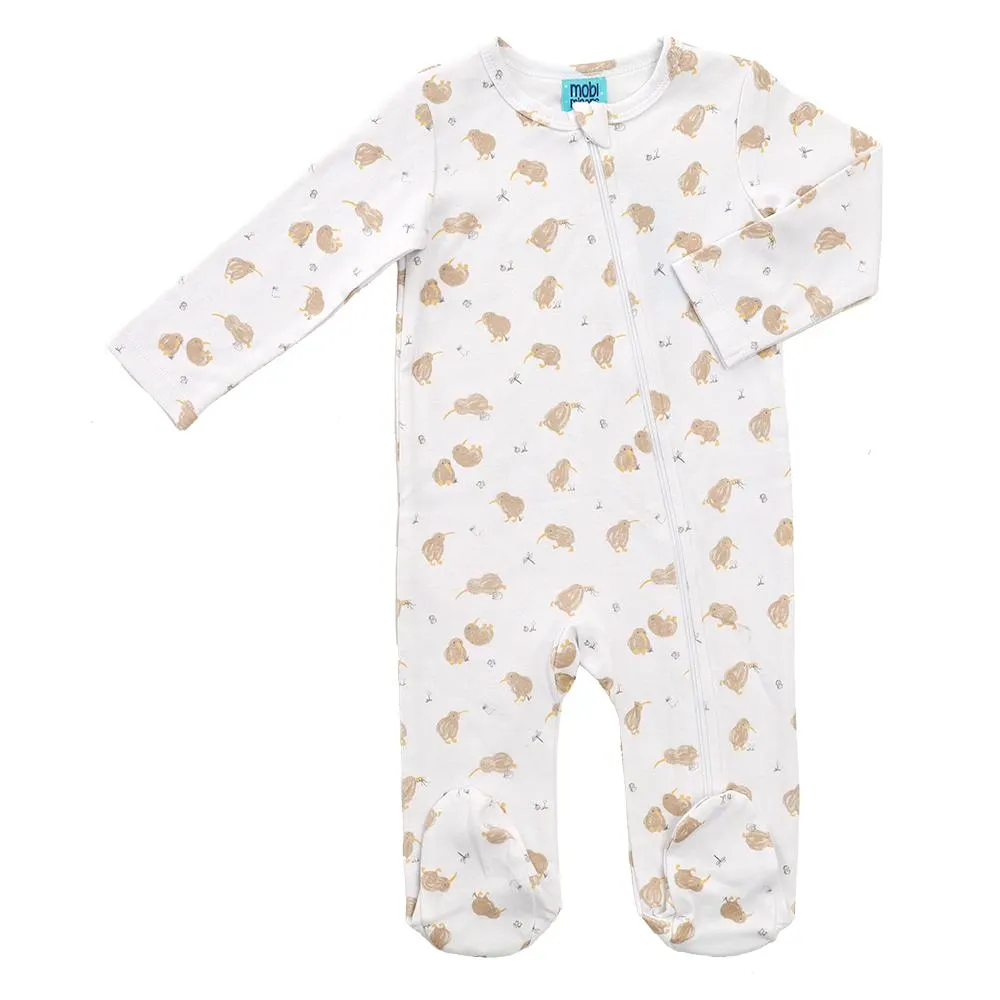 Mobi Minors Zip Growsuit With Feet Kiwis
