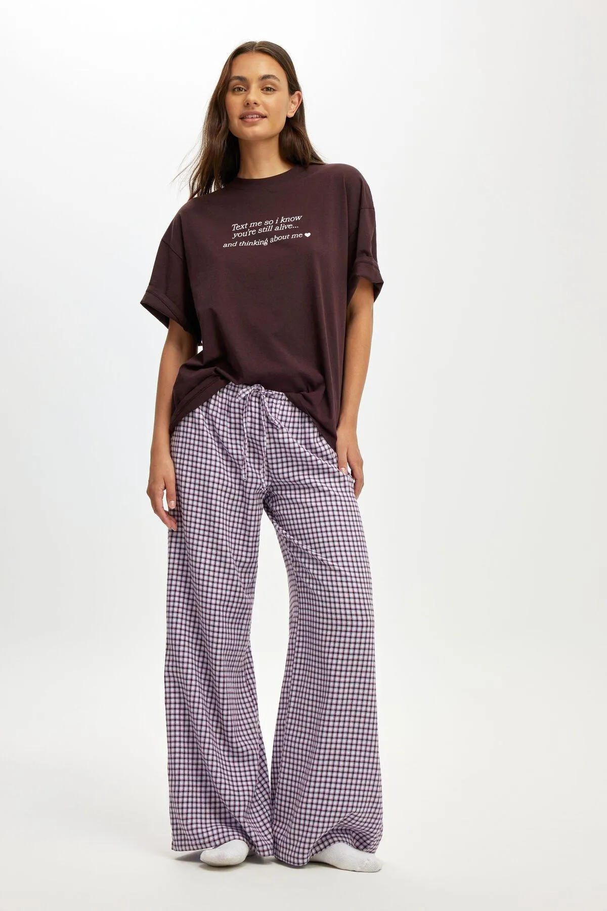 Cloud Soft Flannel Wide Leg Pant