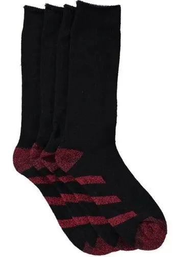 Men's 2 pack Heavy Duty Socks in Black/red