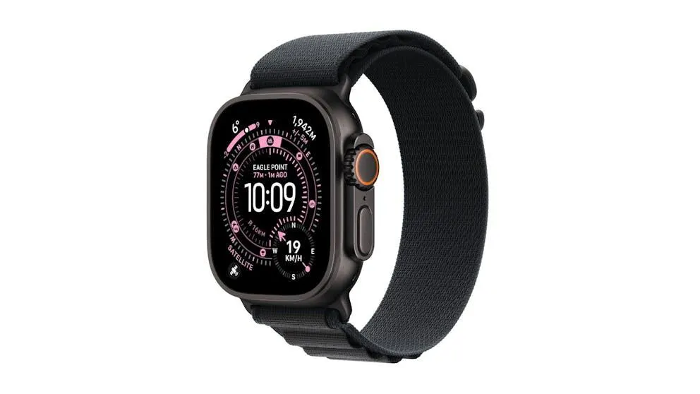 Apple Watch Ultra 3 GPS + Cellular 49mm Black Titanium Case with Black Alpine Loop - Medium