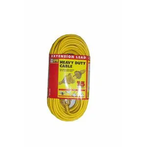 Extension Lead Heavy Duty 15m Yellow