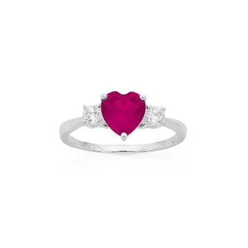 Sterling Silver CZ Heart Ring