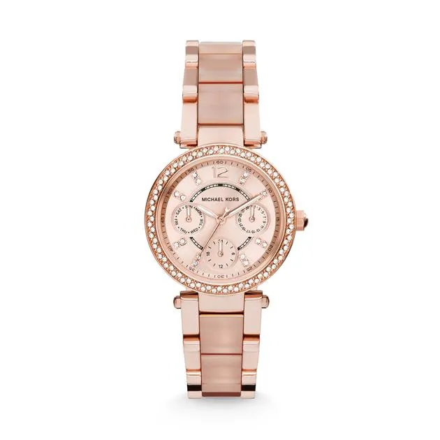 Michael Kors Rose Tone Mini Parker Watch MK6110