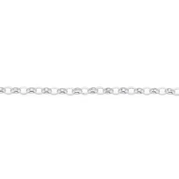 Sterling Silver 18cm Oval Belcher Bracelet