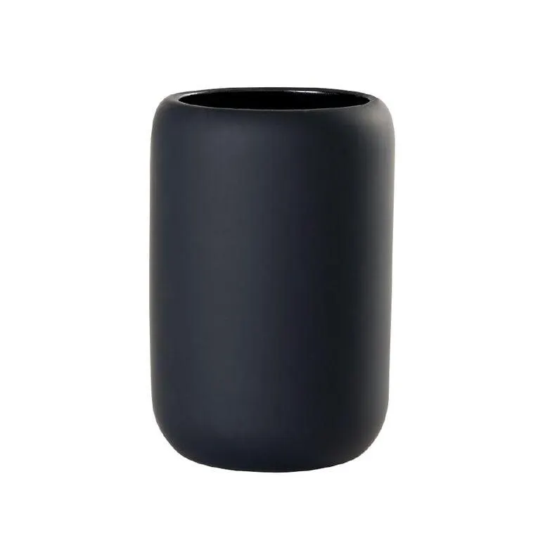 Living & Co Bathroom Tumbler Ceramic Black 350ml
