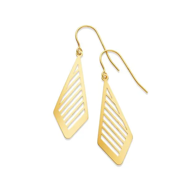 9ct, Stripe Earrings