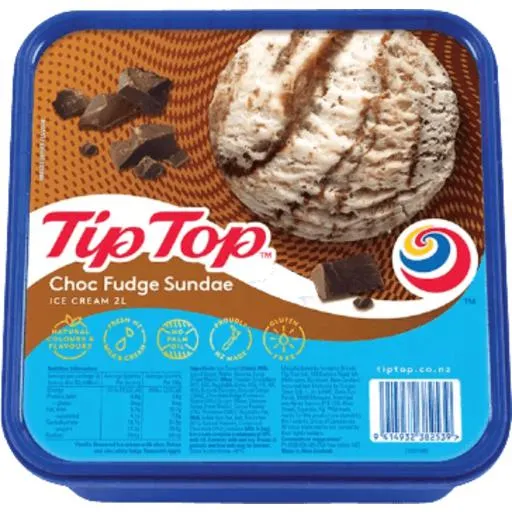 Tip Top Ice Cream Chocolate Fudge 2L