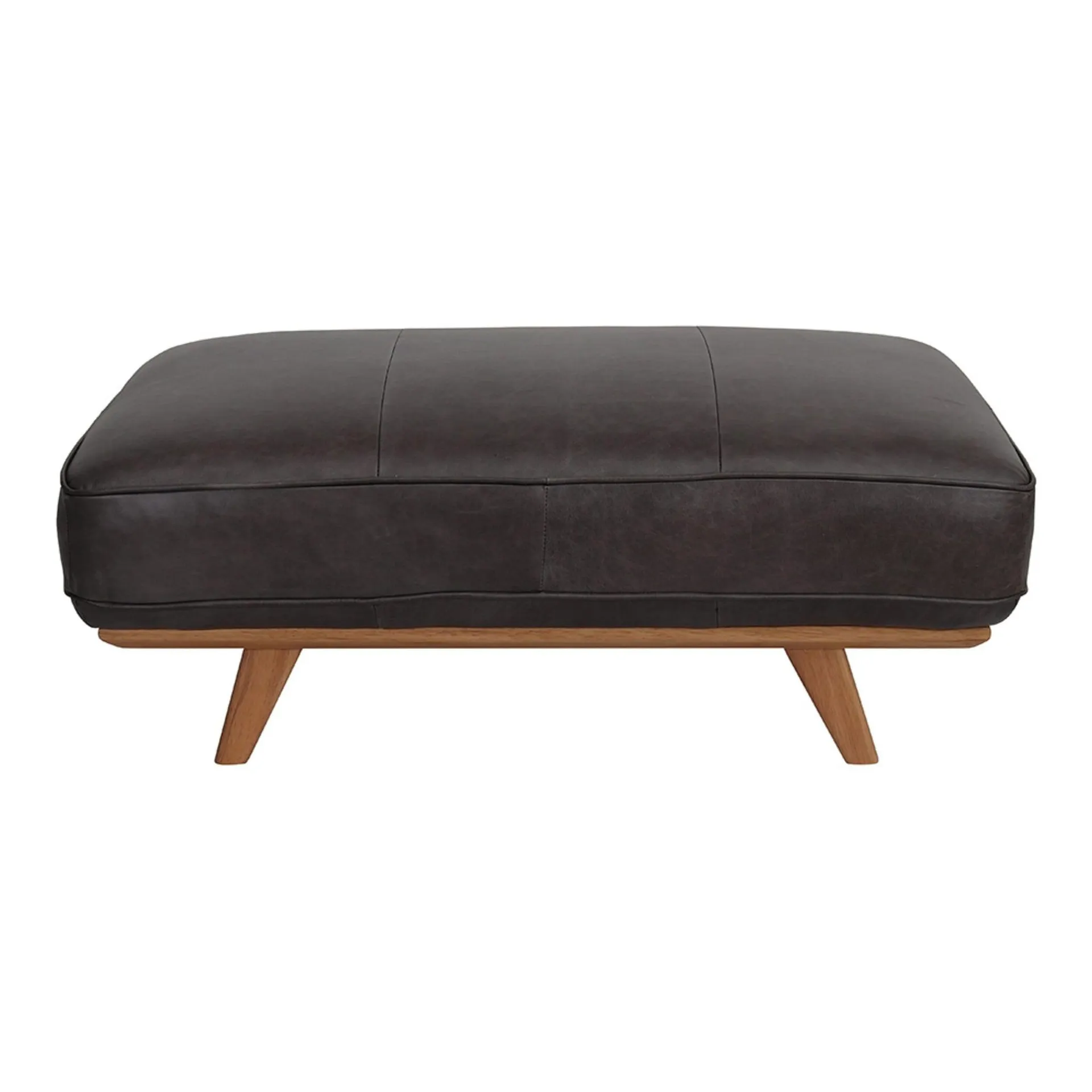 Carson Leather Ottoman Vintage Grey C-029