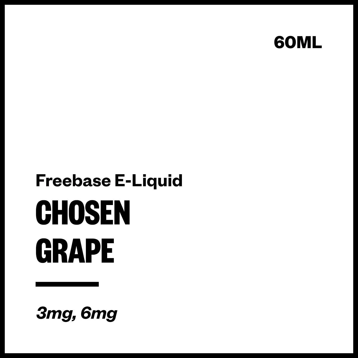 Chosen - Grape (Freebase E-Liquid 60ml)