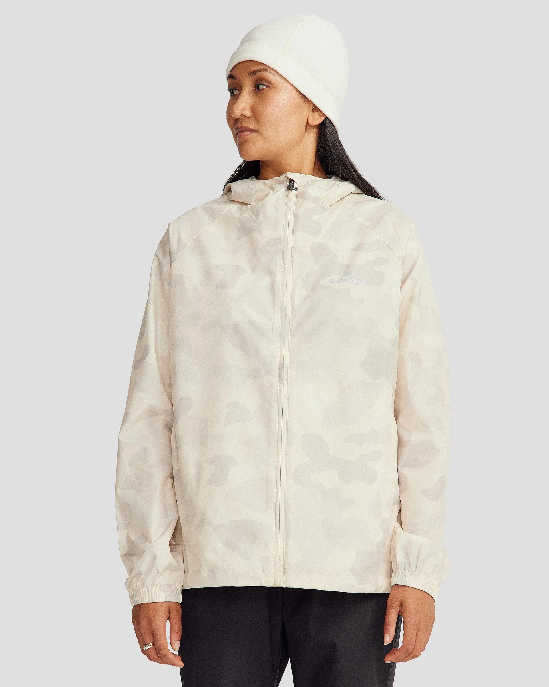 Pocket-it 2L Women's Rain Jacket v4 - Natural Tree Camo Print