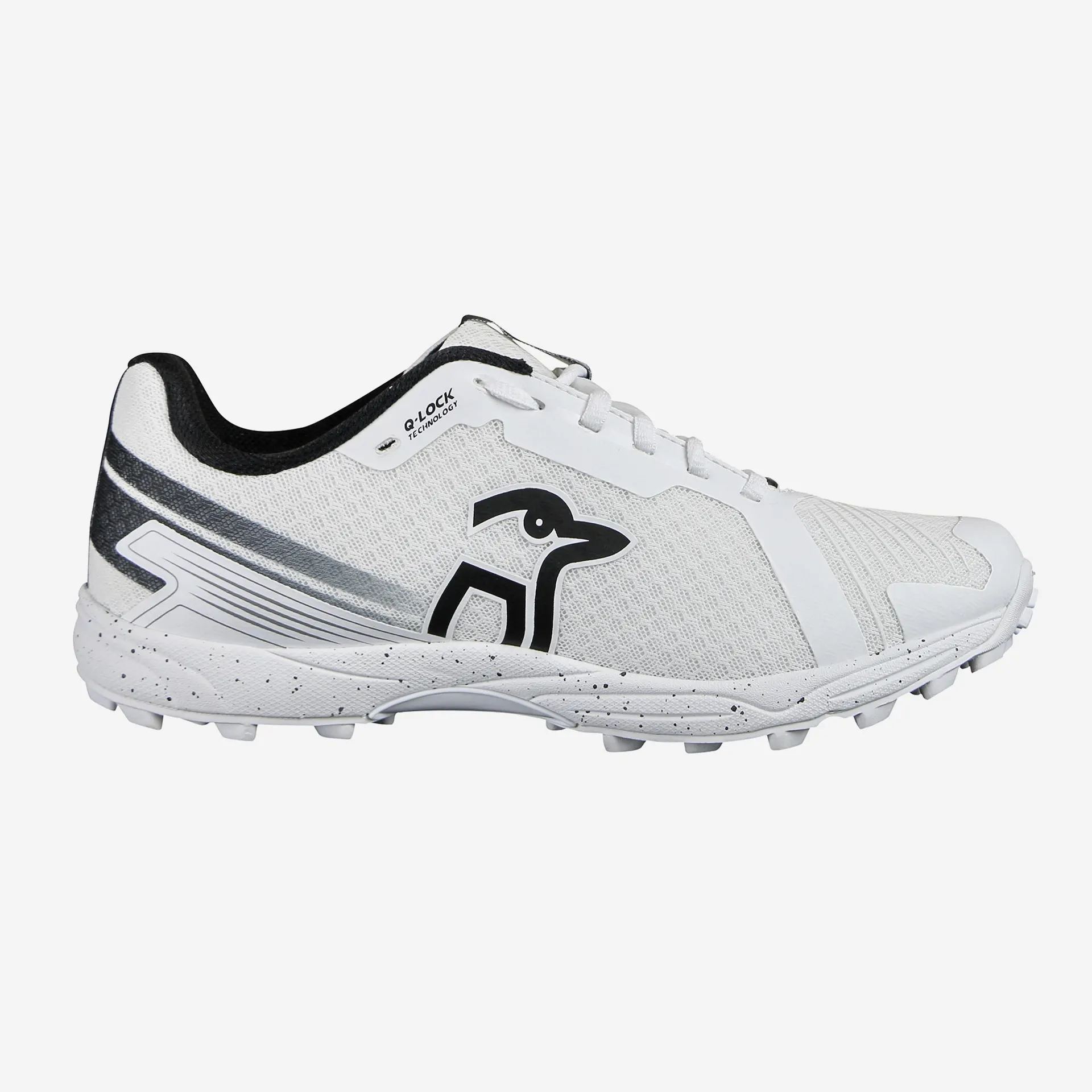 Kookaburra Unisex Pro 2.0 Rubber Cricket Shoes White/Black