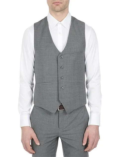 5B SB WOOL/POL/LYCRA PLAIN WAISTCOAT