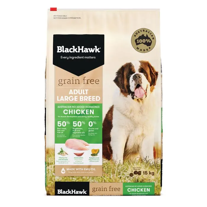 Black Hawk Large Breed Grain Free Chicken 15kg