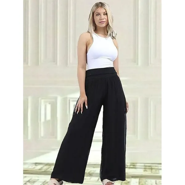 Silk Pants Black