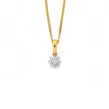 9ct, Diamond Star Pendant