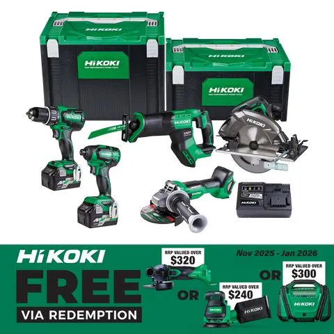HiKOKI MultiVolt Cordless Combo Kit Brushless 5pc 18/36v