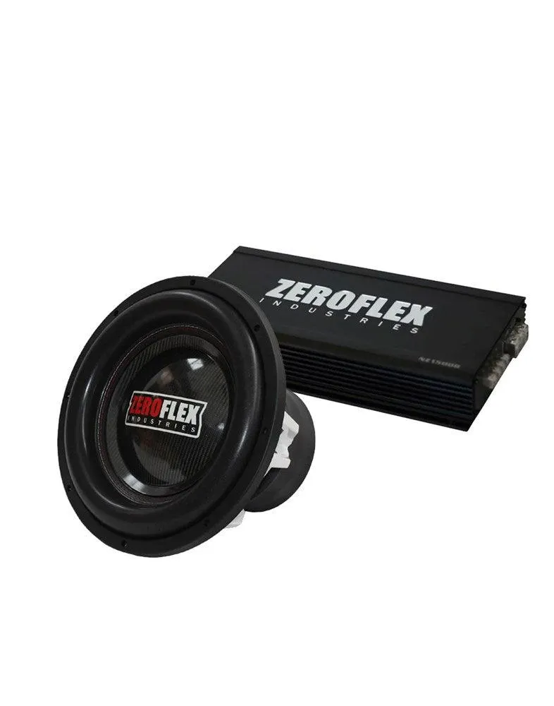 Home Zeroflex (Combo Pack) NZ2000D X 2000W RMS @1ohm Car Amplifier & EVO-15 - 15" 1500W RMS Car Subwoofer
