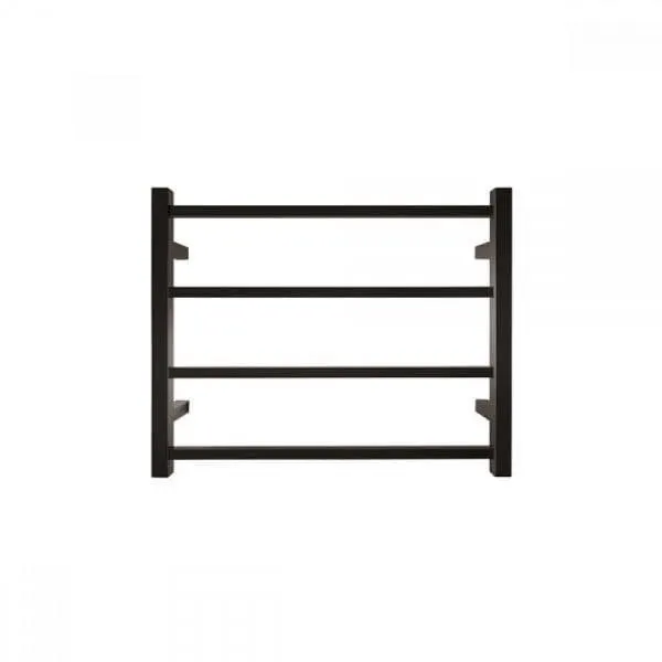 HTLSQ4B Square Heated Towel Rail 4 Bars Black