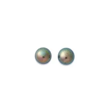 Sterling Silver 7-7.5mm Peacock Freshwater Pearl Studs