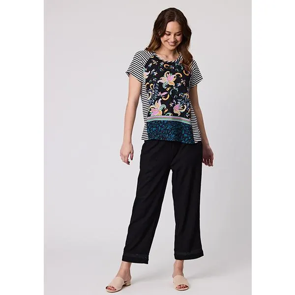 Rita Multi Media Top Black