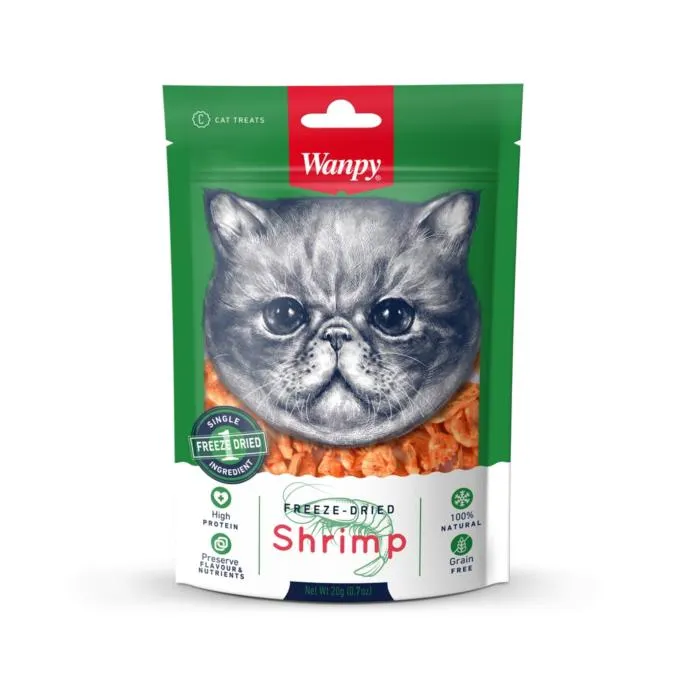 Wanpy Freeze Dried Shrimp Cat Treat