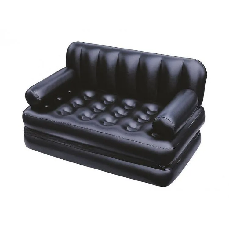 Inflatable 2 Seater Multi-Function Sofa Bed Couch - Black