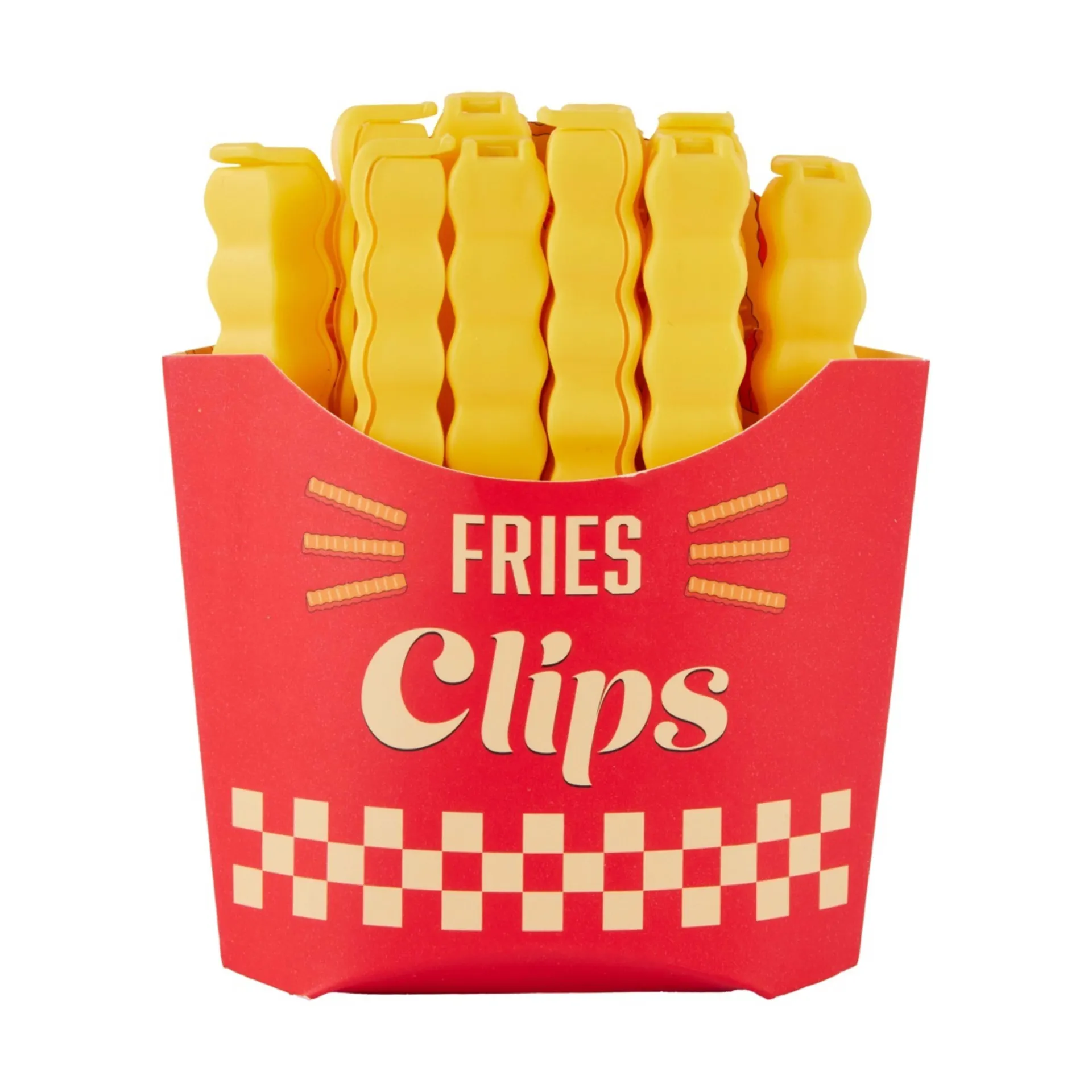 10 Pack French Fry Chip Clips with Magnetic Storage