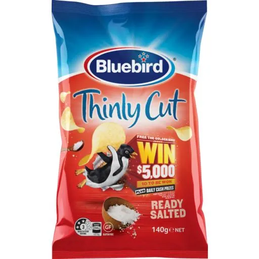 Bluebird Potato Chips Thin Cut Ready Salted