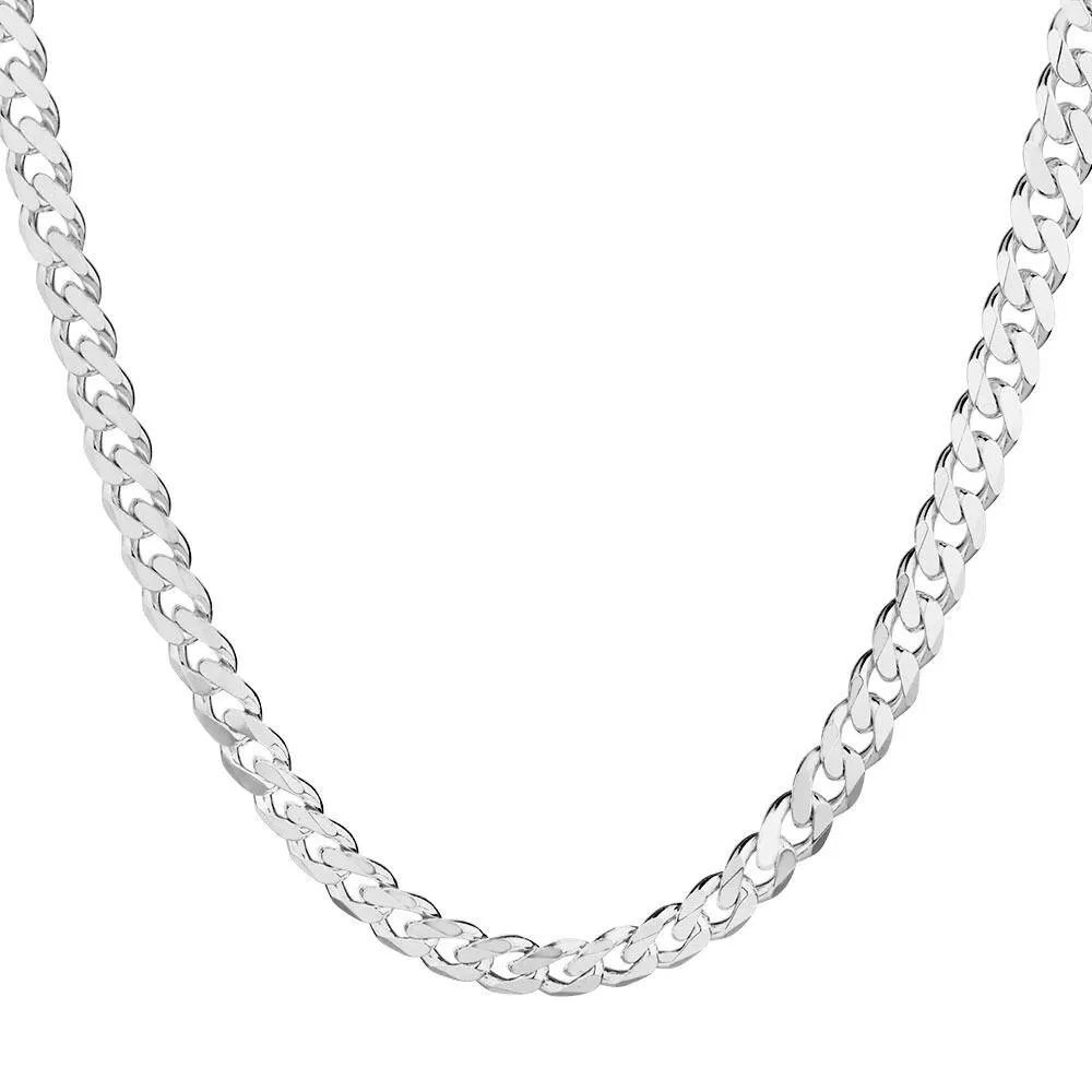 55cm (22") 6.5mm Width Curb Chain in Sterling Silver