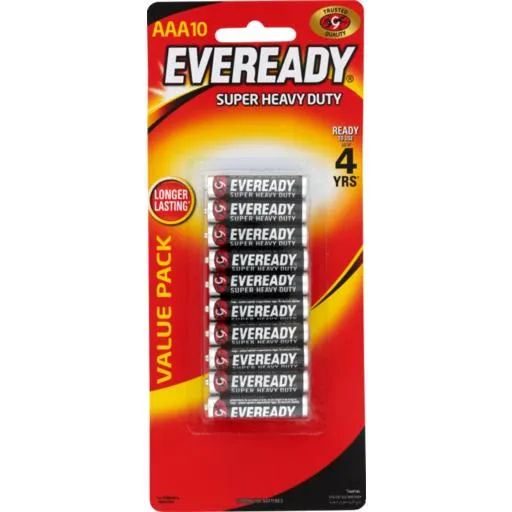 Eveready Batteries Super Heavy Duty AAA 10 Pack