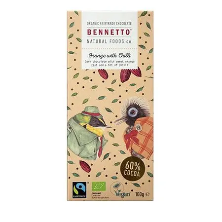 Bennetto CHOCOLATE ORANGE CHILLI 60% COCOA
