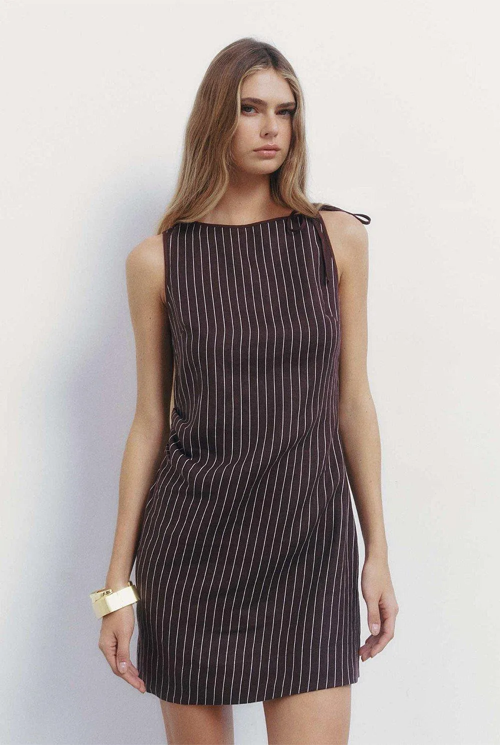 Tie Shoulder Mini Dress