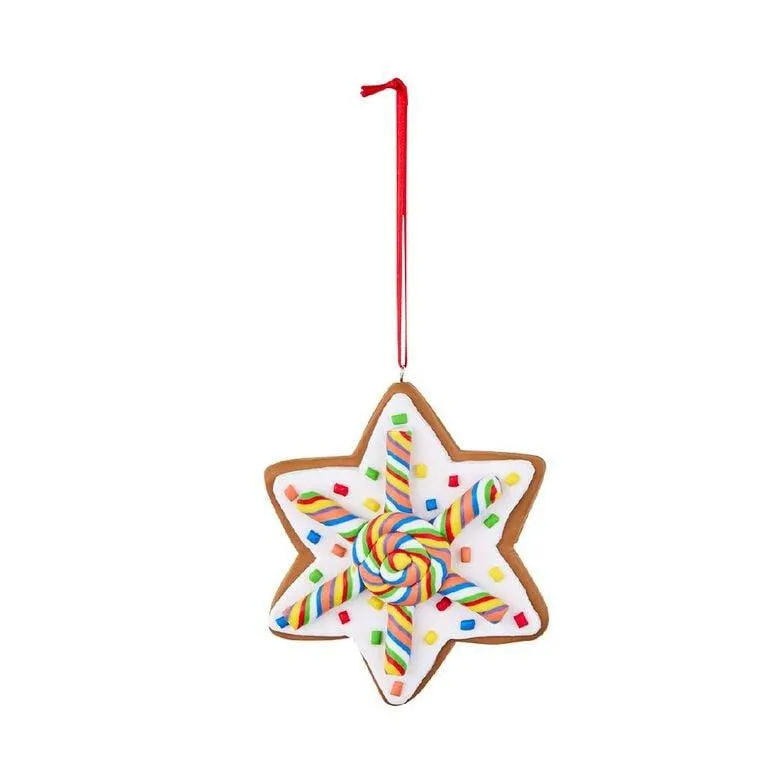 Wonderland Clay Christmas Tree Decoration Star 9.5cm